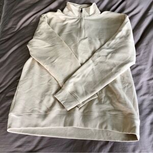 Nautica Men’s Cream Half-Zip Pullover Sweater